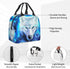 PrelerDIY Blue Fire Rose Wolf Lunch Box Insulated Meal Bag Lunch Bag Reusable Snack Bag Food Container For Boys Girls Men Women School Work Travel Picnic