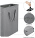 ZERO JET LAG Slim Laundry Hamper Handles Collapsible Laundry Basket Thin Dirty Clothes Basket Narrow Laundry Bag Foldable Dirty Hamper 45L (21 inches,Grey)