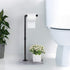 MOOACE Industrial Toilet Paper Holder Stand, Paper Pipe Tissue Roll Tower Holder for Bathroom, Washroom Rustic Gray