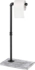 MOOACE Industrial Toilet Paper Holder Stand, Paper Pipe Tissue Roll Tower Holder for Bathroom, Washroom Rustic Gray