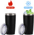 2 Pack Travel Tumblers, 20 Oz Stainless Steel Tumblers with Lids Straws, Vacuum Insulated Tumblers, Double Wall Travel Tumblers, Powder Coated Insulated Coffee Cup for Hot and Cold Drinks, Black