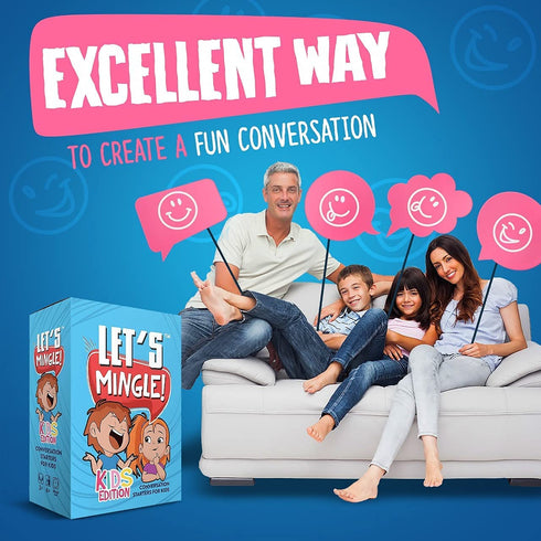 Conversation Cards | Let's Mingle Kids Card Game | Cognitive Behavioral Therapy CBT | Mindfulness Activities | Social Emotional Learning | Critical Thinking | Counseling Questions | Growth Mindset
