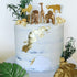 38 PCS Gold Safari Animals Figurines Toys Jungle Animals Cake Decoration Jungle Party, Wild Plastic Animals for Jungle Safari Wild Animals Birthday Baby Shower Party Decoration Centerpiece Supplies