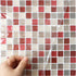 HyFanStr Peel and Stick Backsplash 3D Mosaic Tile Stickers Wall Sticker Home Decor for Kitchen Bathroom 9.26" x 9.26"(Pack of 4)