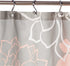 Madison Park Lola 100% Cotton Shower Curtain, Casual Large Floral Design, Modern Bathroom Decor, Machine Washable, Fabric Privacy Screen 72x72", Blush