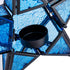 Stunning Star Glass Votive Tea Light Candle Holder Hanging Lighting Lantern Wedding Birthday Party Home Garden Decoration (Blue)