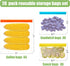 Reusable Food Storage Bags - 20 Pack BPA Free Freezer Bags (4 Reusable Ziplock Bags + 8 Reusable Sandwich Bags + 8 Kids Snack Bags), Super Thick, Leak Proof Resealable Silicone Bags for Meat Fruit