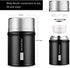 Insulated Food Jar Lunch Container for Hot Food 26 oz Wide Mouth Stainless Steel Thermos LuenHego Leak Proof Thermal Flask with Folding Spoon for School Office Picnic Travel Outdoors - Matte Black