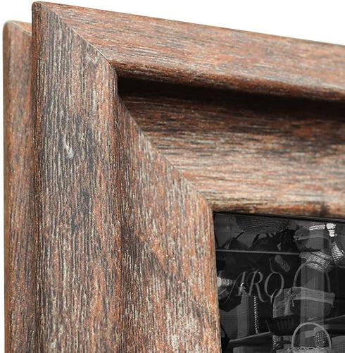 10x10 Frame Wood Set of Two, Rustic Square Frame for Wall Mount & Tabletop 10 by 10 Frame Mounting Hardware Included