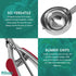Millvado Stainless Steel Ice Cream and Cookie Scoop | Large Sized, With Red Rubber Grips, Spring Loaded Lever Design, For Sorbet, Melon, Meatballs, Muffins, and More, 3 Ounce Scooper