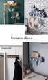 Entryway Shelf with Hooks Wall Mounted Mail and Key Holder Metal Storage Organizer Coat rack for Entryway, Home Wall Decor, Bathroom, Kitchen, Office, Hallway, Bedroom (BROWN, SMALL (8.6x2 x2.8 inch))