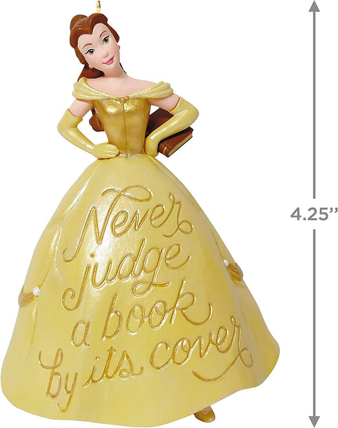 Hallmark Keepsake Christmas Ornament 2021, Disney Beauty and The Beast Book Lover Belle