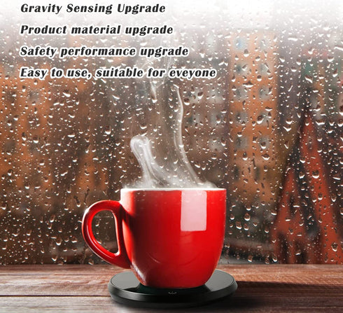 BLEAKTEIR Coffee Warmer for Desk, Electric Mug Warmer for Office Home Desk Use, Coffee Cup Warmer with Auto Shut Off Plate for Coffee, Milk, Tea, Water Heating Candle Warmer