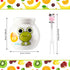 12 Pcs Fruit Picks for Kids 2 Sets Fruit fork Kids Toothpicks for Food Stainless Steel Bento Picks Cute Cartoon Animal Fruit Forks with Silicone Handles and Ceramic Storage Jars for kids (Cute Style)