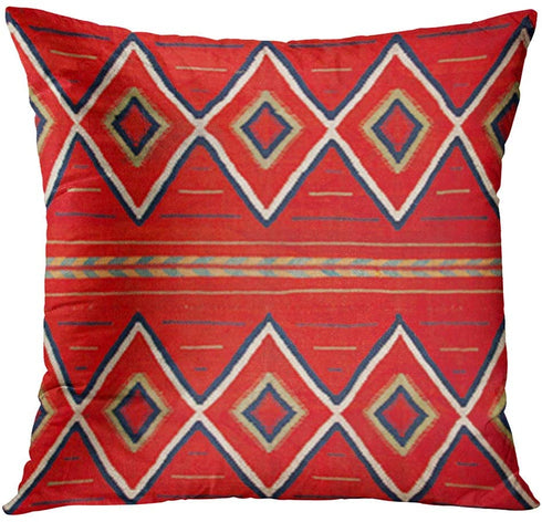 ArtSocket Set of 4 Throw Pillow Covers South Southwest Western Tribal Red Native American Home Cultural Geometric Hue Country Decorative Pillow Cases Home Decor Square 18x18 Inches Pillowcases
