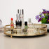 Hipiwe Mirror Vanity Tray - Round Metal Makeup Tray Jewelry Trinket Tray, Cosmetic Perfume Tray for Dresser Bathroom Bedroom Countertop Organizer Tray