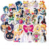 Sailor Moon Pretty Guardian Waterproof Stickers/Decals (50 pcs) of Japanese Anime Cartoon for Laptop Skateboard Snowboard Water Bottle Phone Car(Sailor Moon)