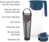 Goodful Airtight Cold Brew Iced Coffee Maker, Shatterproof Durable Tritan Plastic Construction, Leak-Proof Lid, Large Capacity with Premium Stainless Steel, 2.25 Qt, Blue