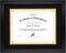 Golden State Art, 11x14 Document Photo Wood Frame for 8.5x11 Document & Certificates, Real Glass (Black with Black Over Gold Double Mat, Set of 1)