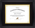 Golden State Art, 11x14 Document Photo Wood Frame for 8.5x11 Document & Certificates, Real Glass (Black with Black Over Gold Double Mat, Set of 1)