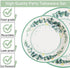96 Pieces Sage Greenery Party Tableware Set Jungle Theme Party Table Decorations Supplies Bridal Baby Shower Safari Birthday Wedding Paper Plates Napkins Forks for 24 Guests