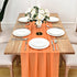DOLOPL 2 Pack Orange Chiffon Table Runner 10ft Sheer Wedding Table Runner 29x120 Inches Romantic Tulle Table Runner for Wedding Decor Birthday Party Bridal Baby Shower Table Decoration