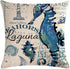 ULOVE LOVE YOURSELF Sea Throw Pillow Covers Only Ocean Theme Seahorse-Octopus-Starfish-Crab Pattern Beach House Decorative Cushion Cover Coastal Pillowcases 18—18,4Pack (Ocean Theme)