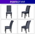Howhic Stretch Chair Covers for Dining Room Set of 4, Removable Washable Dining Room Chair Covers, Dining Chair Slipcovers Seat Protector, Great Home Decor and Banquet Upholstery (Gray, 4 Pack)