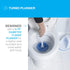 Mr. Clean Turbo Plunger and Bowl Brush Caddy Set, Toilet Brush Plunger Combo