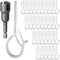 32PCS Q Hanger Hooks,Ceiling Screw Hook Outdoor Lights Lights Hanger Hook Cabinet Ceiling Hanger Wall Mount Hook for New Year House Garage Party Easter LED Fairy Lights