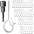 32PCS Q Hanger Hooks,Ceiling Screw Hook Outdoor Lights Lights Hanger Hook Cabinet Ceiling Hanger Wall Mount Hook for New Year House Garage Party Easter LED Fairy Lights