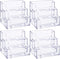 TecUnite Business Card Holder 3 Tiers Plastic Card Stand Organizer Clear Card Holder Display for Office, 180 Cards Capacity (4 Pieces)