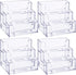 TecUnite Business Card Holder 3 Tiers Plastic Card Stand Organizer Clear Card Holder Display for Office, 180 Cards Capacity (4 Pieces)