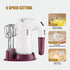 OCTAVO Hand Mixers Electric, Handheld Electric Mixer With Easy Eject Button, 2 Wired Beaters + 2 Dough Hooks And Storage base with Ultra Power 250W - 5 Speed - 120V (white)