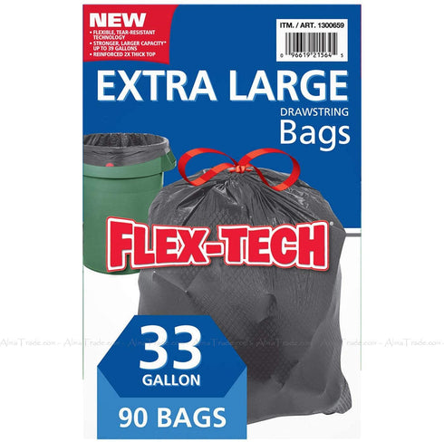 Kirkland Signature Flex-Tech 33-Gallon Trash Bag, 90-count