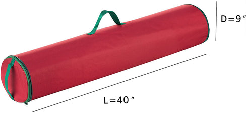 TINY TIM TOTES 83-DT5539 Premium 2-Pack | 40.5 inch Wrapping Paper Storage Bag | Canvas | Red