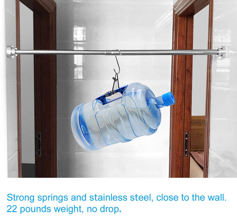 TEECK Tension Curtain Rod, 26-39 Inches Spring Tension Rod, Premium Stainless Steel, Anti-Slip, No Drilling, No Rust, Never Collapse, for Windows, Doorways, Shower, Easy to use