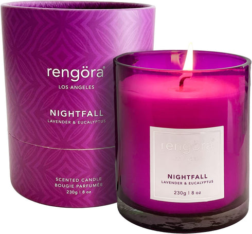 Candle Gifts for Women - Lavender Scented Candle for Home - Purple, Long Burning Soy Candle (40+ hrs / 8 oz) - Lavender & Eucalyptus