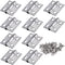 Adiyer 10pcs 304 Stainless Steel 1-inch Folding Butt Hinges Small Hinges Mini Door Hinges for Case Wooden Jewelry Box Lid Crafts (25mm x 24.5mm x 1mm)