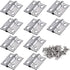 Adiyer 10pcs 304 Stainless Steel 1-inch Folding Butt Hinges Small Hinges Mini Door Hinges for Case Wooden Jewelry Box Lid Crafts (25mm x 24.5mm x 1mm)