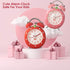 Strawberry Alarm Clock for Kids, Cute Alarm Clock for Heavy Sleepers with Backlight,Loud Twin Bell Alarm Clock for Bedroom Decoration (Red)
