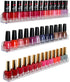J JACKCUBE Design Acrylic Nail Polish Wall Mount Cosmetic Storage Organizer, Space-Saving 3 Ledge Shelf Set (Large)- :MK178B