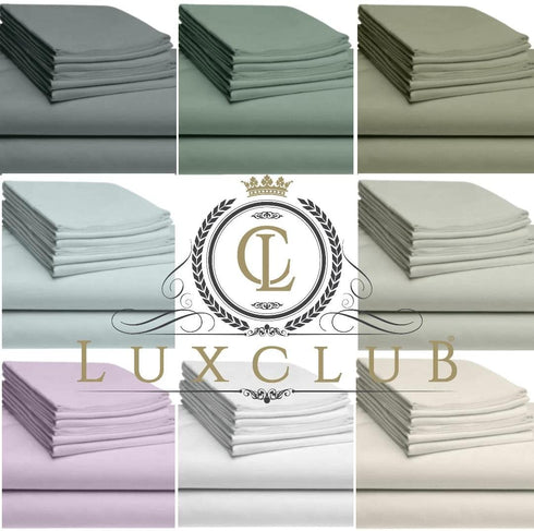 LuxClub 4 PC Sheet Set Bamboo Sheets Deep Pockets 16" Eco Friendly Wrinkle Free Sheets Machine Washable Hotel Bedding Silky Soft - Pearl Pink Twin XL