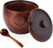 Solid Wood Spice Jar, Sugar Bowl with Spoon and Lid Salt Pepper Seasoning Box for Home Kitchen
