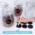 ESEOE Mason Jars - 4 Pack 34 OZ Airtight Hinged Lids Glass Container: Wide Mouth Kitchen Canisters with Label for Spice Canning Jelly Jam Candy Cookie Coffee, 4 Reusable Freezer Food Storage Bags