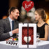 FERVENT LOVE Gifts for Her Women 16" Rose Bear Valentines Day Gifts for Her/Wife Wine Red Rose Teddy Bear with Heart Artificial Flowers Bear with Gift Box Heart-Shaped Ballon and Greeting Card