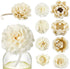 15 Pieces Diffuser Mixed Sola Flowers Natural Material Aromatherapy Reed Wood Flowers Decorative Aromatherapy Flower Placement Refill Wood Flower Diffuser with Rope for Home Fragrance