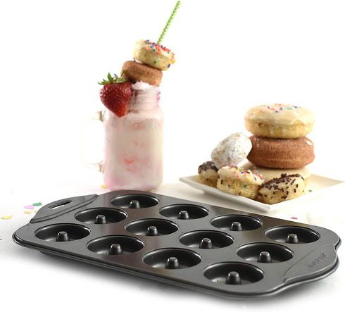 Norpro Nonstick Mini Donut Pan, 12-Count, As Shown