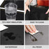 Placemats,Place Mats Coaster for Dinner Table Set of 4 Leather Placemats ,Heat-Resistant Non-Slip Washable Insulation Placemats Modern Fashion Style Placemats,4 Placemats & 4 Coasters (Black)