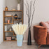 60 Pcs Pampas Grass 18? ,Dried Pompous Grass Pompass Branches for Vase Flower Arrangement Wedding Kitchen Home Decor?White?